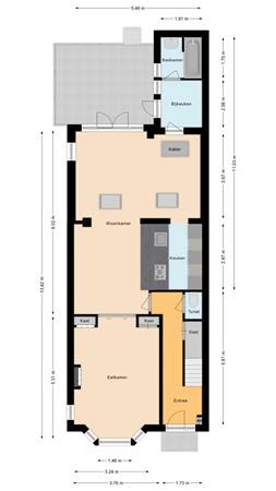 Floorplan - Noordzijde 16, 2411 RA Bodegraven